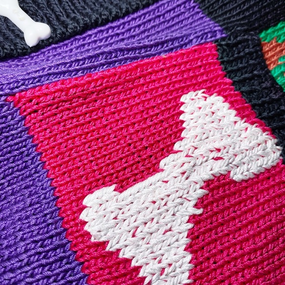 Berek Marta D Vintage 90’s Hand Knit Dogs Best In Show Cardigan Sweater - Picture 13 of 15